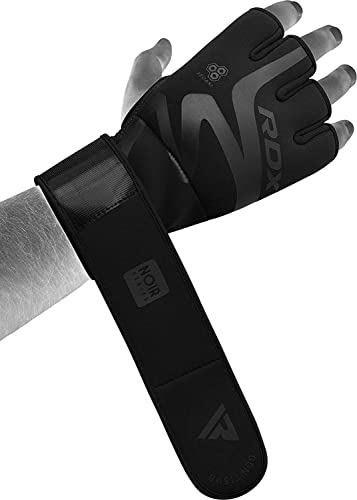 RDX Boxing Inner Gloves Hand Wraps Men Women, Hybrid Design Gym Weight Lifting Workout, 50Cm Long Wrist Support, Neoprene Under Mitts, MMA Muay Thai Martial Arts Training, Kickboxing Punching - size: Medium