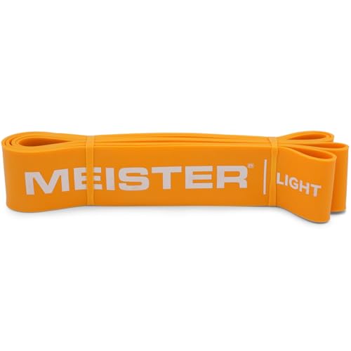 Meister X Band Comfort-Width 41" x 2" Resistance Bands - X-Wide Premium Loop Bands - style: Light / Yellow