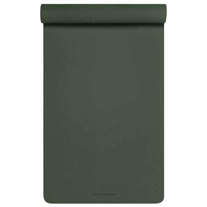 Retrospec Zuma Yoga Mat 6mm Thick Non-Slip TPE Exercise Mat | Cushioned Workout Mat for Yoga Pilates and Home Stretching | 72 x 24 with Carrying Strap
