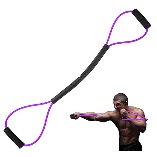 𝐇𝐀𝐍𝐒𝐘𝐃𝐎𝐍𝐍𝐘 Boxing Resistance Bands for Explosive Strength and Speed Training - Enhance Your Boxing Skills Anywhere, Anytime - color: Purple（50LB）