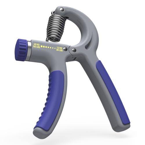 EQYP Hand Grip Strengthener Set Adjustable Resistance – Forearm & Finger Exerciser Kit, Light Medium Heavy, Includes Counter Grip & Donut Squeeze Balls for Strength Training & Home Use