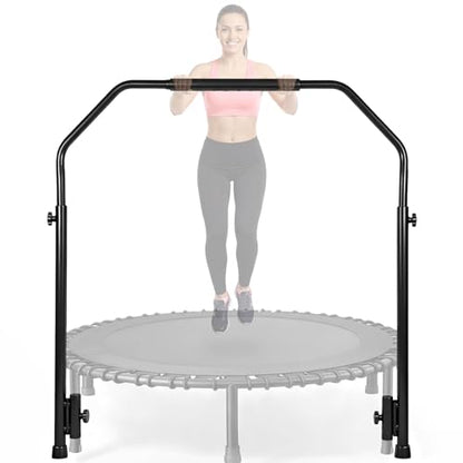 Adjustable Handle Bar Accessory for 40" Round Fitness Trampolines Non-Slip Cushy Rebounder Handle Accessory 4 Levels Adjustable Easy Assembly Trampoline Not Included