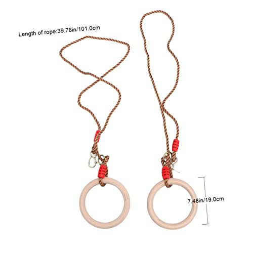 Sosoport Adjustable Rings Boys and Girls Gymnastic Rings with Rope Indoor Exercise for Full Body Strength