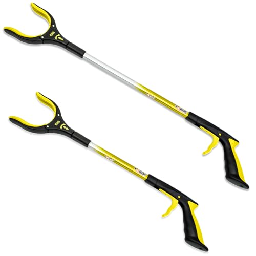 RMS 2-Pack 34 Inch and 21 Inch Grabber Reacher with Rotating Jaw - size: 2 Count (Pack of 1)