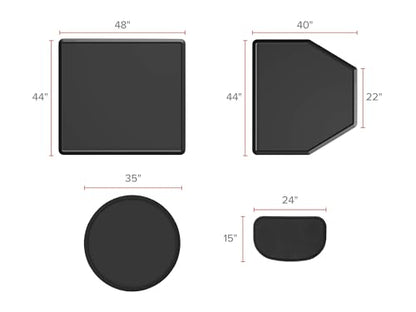 WeatherTech All-Purpose Mat - Multi-Use Mat for Everyday Living - 44" x 48" - Rectangle - Grey (APM4448G) - color: Grey, size: 3'8" x 4' (Rectangular)