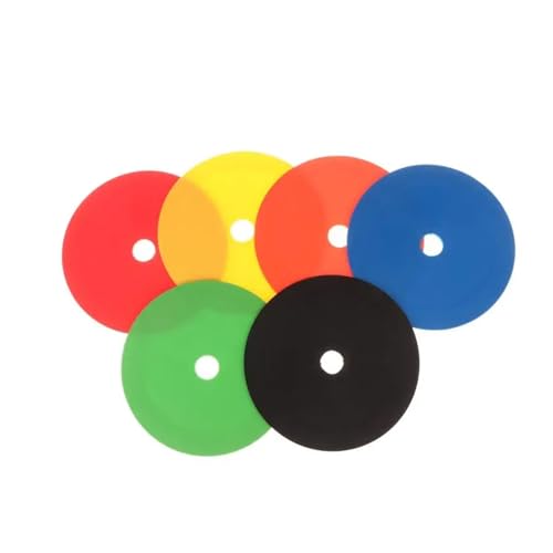20 Pcs Football Flat Cones Marker Disc with Holes Basketball Sports Speed Agility Training Aids Markers