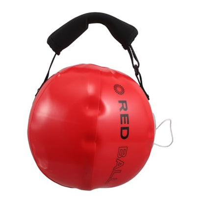 Weighted Water Bag Sandbag for Fitness Workout, Portable 30x30cm Red Water-filled Weight Bag for Strength Training and Home Gym Exercise