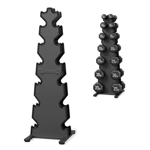 Dumbbell Rack Stand Only, 7-Tier | 5-Tier | 3-Tier Weight Rack for Dumbbell - color: Black, size: 7 Tier