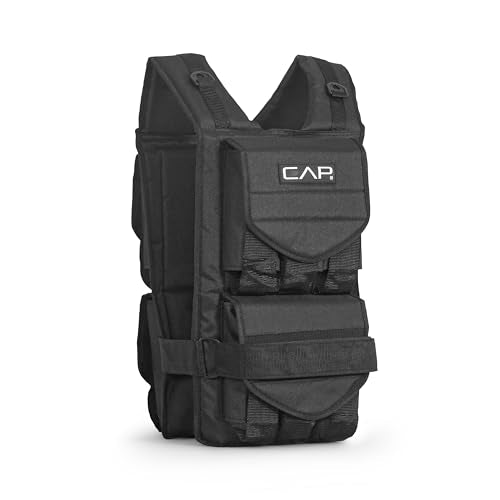 CAP Adjustable Weighted Vest 20–150 lbs for Strength Training, Running & Workouts, Weight Vest for Men & Women, Fitness Training Vest - style: 50lbs
