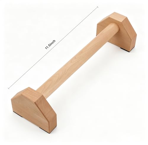 Push Up Bars – 2 PCS Wooden Pushup Handles with Non-Slip Base, 30CM Parallettes Bars for Calisthenics Equipment, Push Up Bar for Floor Strength Training, Handstand Bars, Perfect Pushup Stands for Home Workout