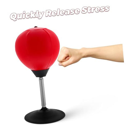 HANABASS 1set Suction Cup Punching Ball for Boys and Girls and Adults Mini Desktop Reaction Training Tool for Enhanced Agility and Hand-Eye Coordination for Office and Home Use