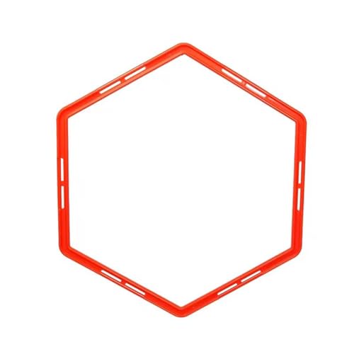 5pcs/ Hex Agility Ring Outdoor Exercise Ring Agility Footwork Training Ring Diameter 50cm - color: Orange