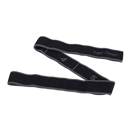 Exercise Strap Yoga Stretch Assist Strap with 8 Numbered Loops, Band for Yoga Pilates Dance and Gymnastics Workout, People Dancing Assistance(Grey)