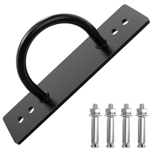 Battle Rope Anchor, Wall Ceiling Mount Bracket for Suspension Strap, Body Weight Strength Training Systems, Heavy Duty Hammock Hanging Kit for Battle Rope, Yoga and Gymnastic Rings,Boxing Equipment - size: 1 PACK