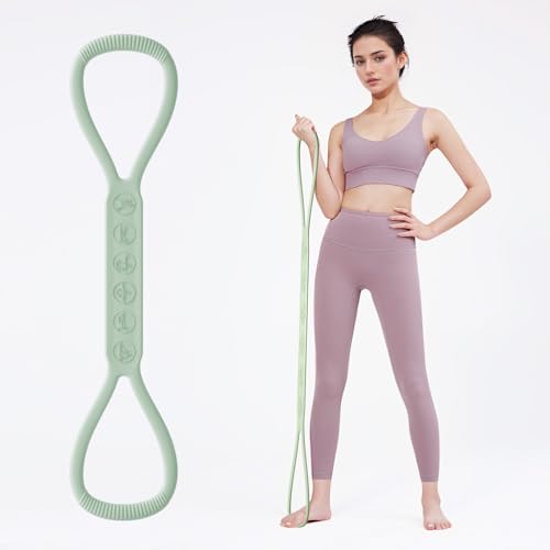 2026 Upgraded Figure 8 Resistance Band for Physical Therapy, Shoulder Back Arm Exercise Bands, 3 Resistance Levels for 15 25 35lb for Kids Adult Elderly - color: 35LB Green