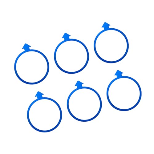 6Pieces Arrows Shaped Agility Cones Rings Set for Sports Drills Movement and Motor Skills Training Rings for Athletic - color: Blue