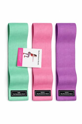 – Premium Booty Resistance Bands Set for Women | Non-Slip Fabric Exercise Bands | Home Gym, Glutes, Legs & Hip Workouts | Includes Carry Bag