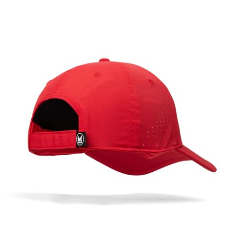 MISSION Cooling Vented Performance Hat Unisex Cap for Workouts, Golf & Running, Sweat & Water Activated Technology - color: Team Red