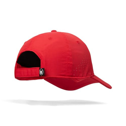 MISSION Cooling Vented Performance Hat Unisex Cap for Workouts, Golf & Running, Sweat & Water Activated Technology - color: Team Red