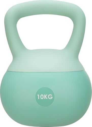4kg Soft Kettlebell for Women, Non-Slip PVC Coated Home Fitness Weight for Pilates, Strength Training & Full-Body Workouts (Pink) - color: Menthe, size: 10 kg