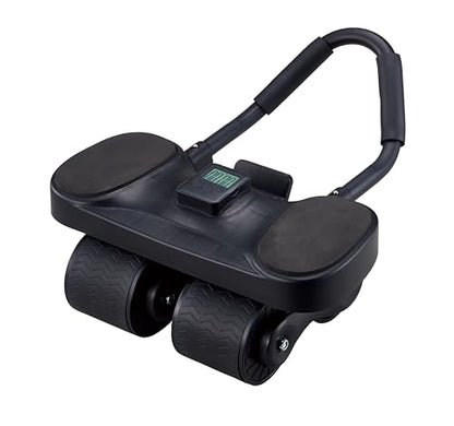DANNO D7091 Ab Roller, AB Roller, Elbow Support, 4 Wheels, Auto Return, Quiet, Muscle Training, Beginner/Advanced, Men/Women, Exercise Wheel, Easy Assembly