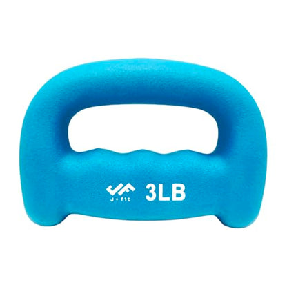 JFIT Neoprene D Grip Dumbbells - Single Weights 1LB-5LB - Premium Non-Slip, Hand Weights, Ergonomic Design - style: 3 Pound