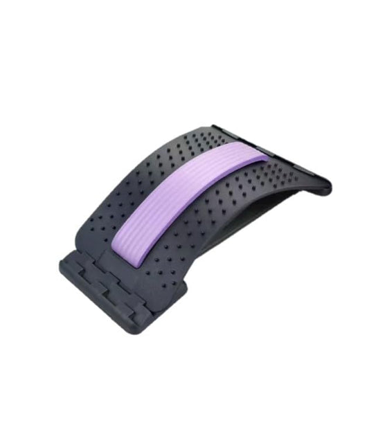 Back Extender for Lower Back Pain, Level 3 Adjustable Back Biscuit Board, Scoliosis Back Massager, Purple