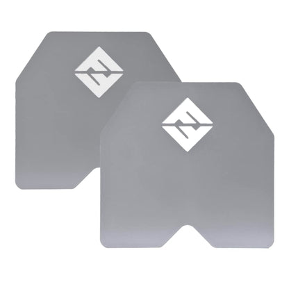 F&F STEEL Adjustable Weighted Vest & Plates - Strength, Edurance, Running, Hiking, Rucking, Fitness WODs - color: Silver Plates - 8.75lb