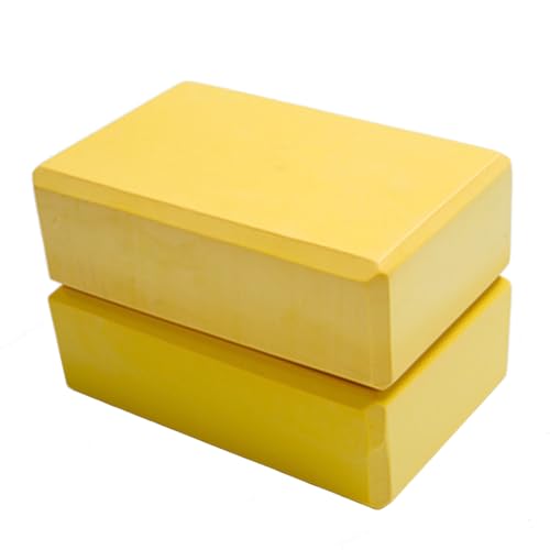 Set of 2 Yoga Blocks EVA Foam Exercise Bricks Provides Stability Balance and Support Improve Strength - 9 x 6x 3 inches