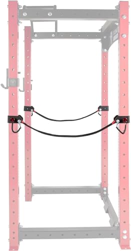 Signature Fitness Fitvids 3” x 3” Power Cage Squat Rack Accessories – Safety Straps – Straps, Pair – Black