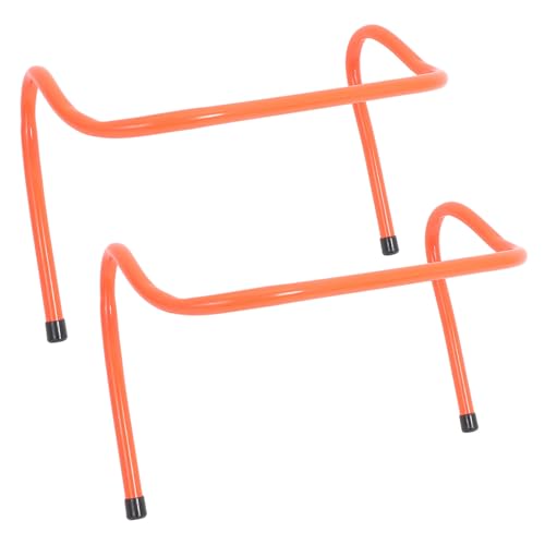 Hemoton 2pcs Plastic Agility Speed Hurdles 23cm for Football Basketball Training, Professional Running Accessory for Youth Adult Speed Agility Drills