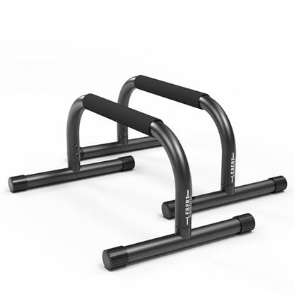 Lebert Fitness Parallette Push Up Bars Dip Station Stand - Perfect for Home and Garage Gym Exercise Equipment - Gymnastics, Calisthenics, Strength Training Parallel Bars for Men and Women