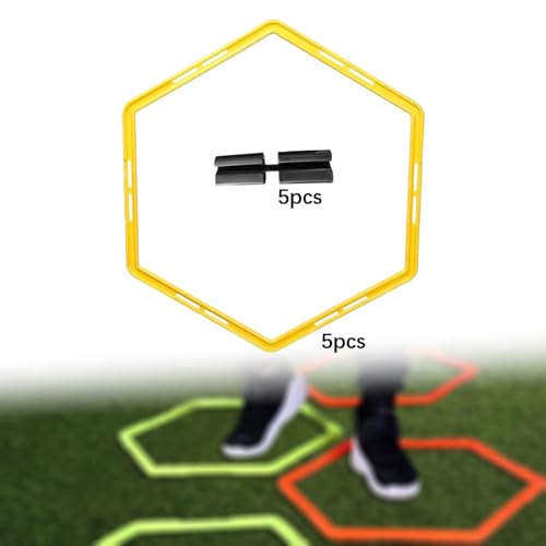 5pcs/ Hex Agility Ring Outdoor Exercise Ring Agility Footwork Training Ring Diameter 50cm