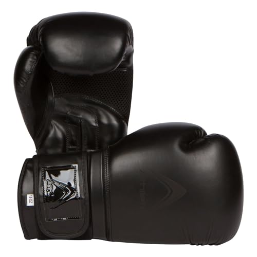 Athllete Durable and Comfortable Boxing Gloves Men and Boxing Gloves Women, Extra Thick Padding for Beginner Boxers and Training Fitness, Ideal for Both Men Boxer and Women Boxer - color: Black/Black, size: 12 oz
