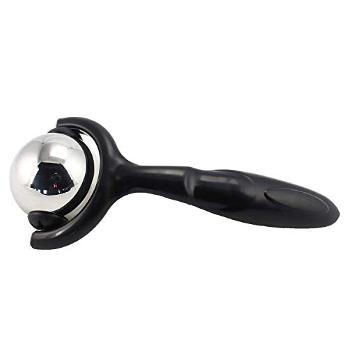 Roller Massage Ball - Ergonomic Handle Cold Warm Compression Temperature Keeper Stainless Steel Muscle Pain Relief Body Neck Shoulder Back Leg Calf Therapy Ice Heat Hot-Roller Stick