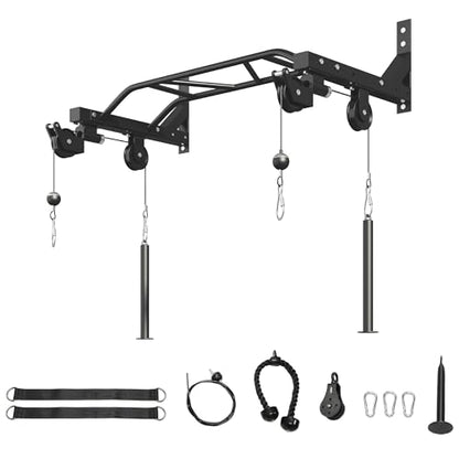 Fitvids Wall Mounted Pull Up Bar, Heavy Duty Multi-Grip Chin Up Bar for Home Gym, 450 lbs Weight Capacity Upper Body Strength Training Equipment, Multiple grip styles available