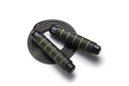 BOOMIBOO Jump Rope, Adjustable Jump Ropes,Skipping Rope Tangle-Free Rapid Speed with Ball Bearings for Women Men Kids,Exercise & Slim Body Jumprope at Home School Gym - color: Green