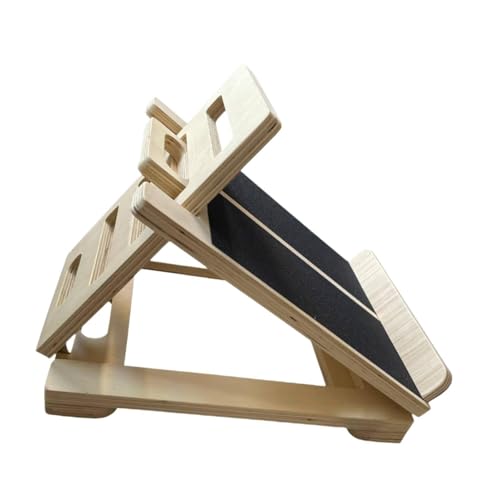 Baoblaze Wooden Slant Board Adjustable Levels Foldable Anti Slip Calf Calf Stretcher for Ankles Fitness Pilate Strength