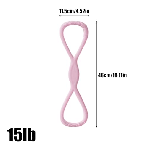 Stretch Fitness Band Portable Body Stretching Tension Rope - color: Pinnk, size: 15 lb