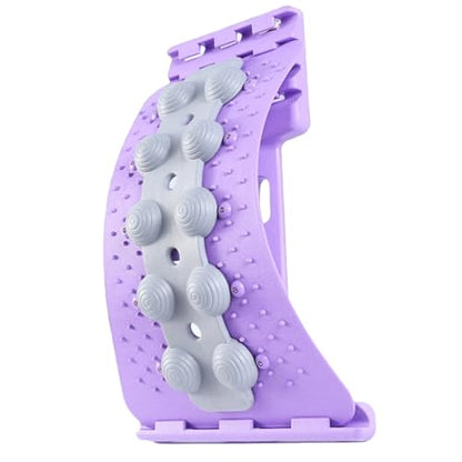 Back Cracker 4-Level Adjustable Back Stretch with Acupressure Massage Correction Spine Decompression Lumbar Support for Scoliosis Pain Relief