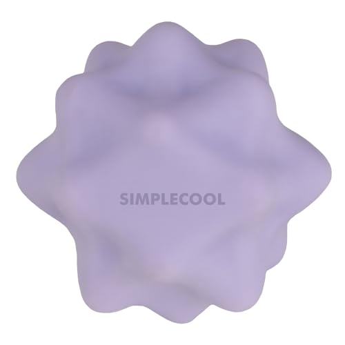 Small Spiky Massage Ball Trigger Point Massage Tool. Solid Bumpy Massager Balls for Deep Tissue Myofascial Release Hand Foot Plantar Fasciitis Pain Relief Knots Acupoint Yoga Fitness 2.2×2.1″(Purple) - color: Purple