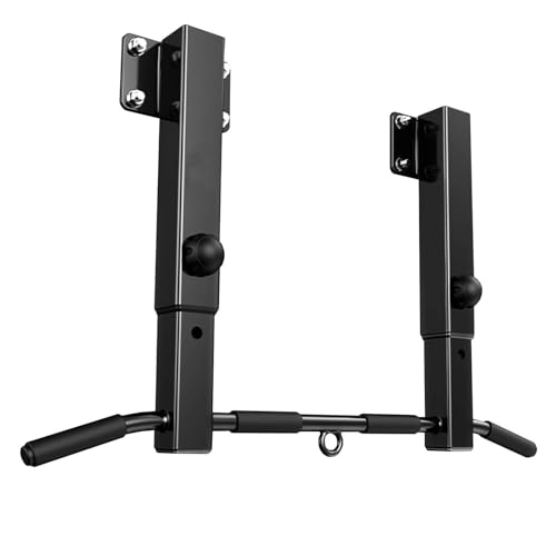 Wall-Mounted Pull-Up Bar, Heavy-Duty Steel Fitness Bar With Foam Handguards, Adjustable Height, Supports 300kg