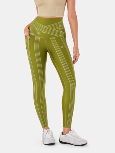 Fanka Powerband Resistance Leggings for Women,High Compression Workout Leggings with Built-in Resistance Bands