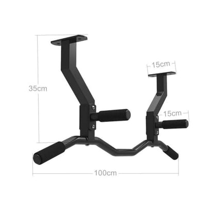 Wall-Mounted Pull-Up Bar, Heavy-Duty Steel Fitness Bar With Non-Slip Handles, Multi-Grip Home Gym Equipment, Supports 250kg Load