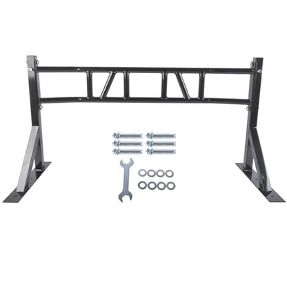 Black Multi Grip Pull Up Bar Multifunctional Dip Station for Indoor Home Gym Workout Pull Up Bar 440 lbs Training Equipment Mixizap