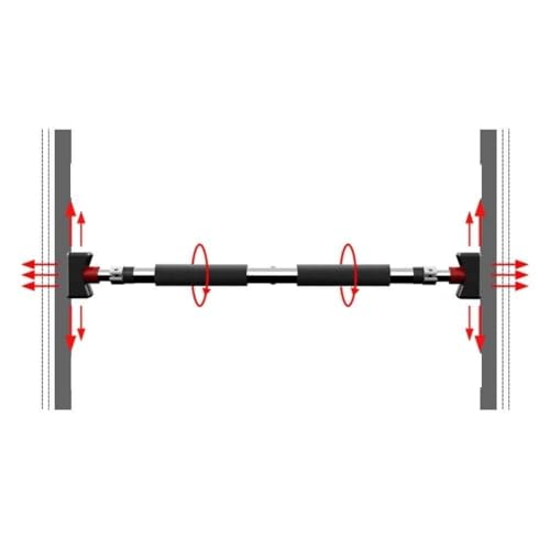 Wedge-Style Doorway Pull-Up Bar, No-Screw Adjustable Chin-Up Bar, 400kg Load Capacity, Anti-Slip Home Fitness Bar (Small)