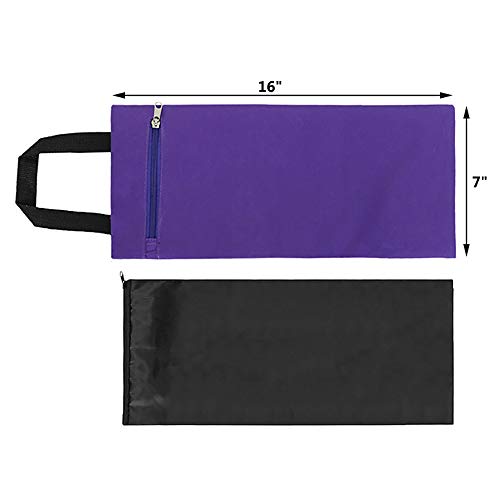 TOPTIE 2 Pack Yoga Sandbag Weighted Bag for Fitness Yoga Bolster, Unfilled Sandbag 16 x 7 Inch