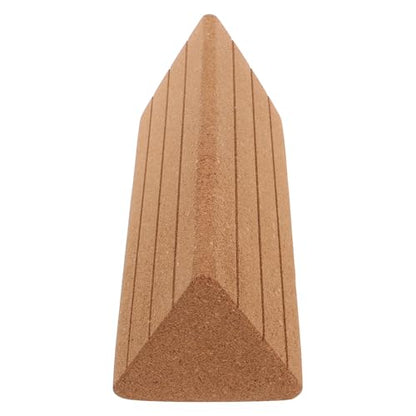 ULTECHNOVO Triangle Cork Yoga Blocks High-density Non-slip Pilates Workout Bricks for Stretching and Balance Training, Lightweight Supportive Yoga Bricks for Home Gym and Dance Fitness