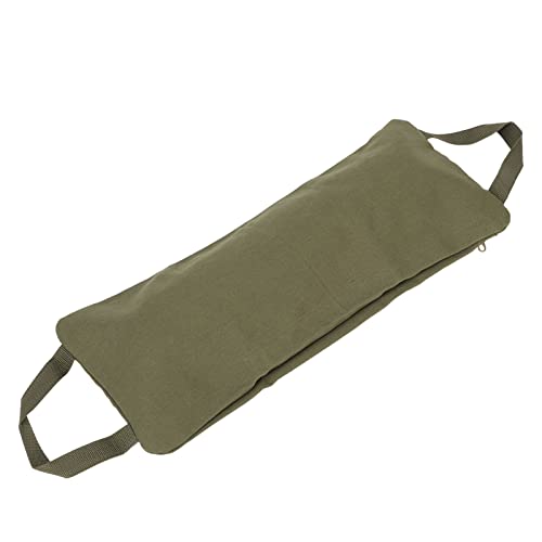 Green Yoga Sand Bag with Handle, Fillable Yoga Sandbag, Adjustable Canvas Weighted Sandbags for Yoga Weights and Strength Training, Machine Washable with