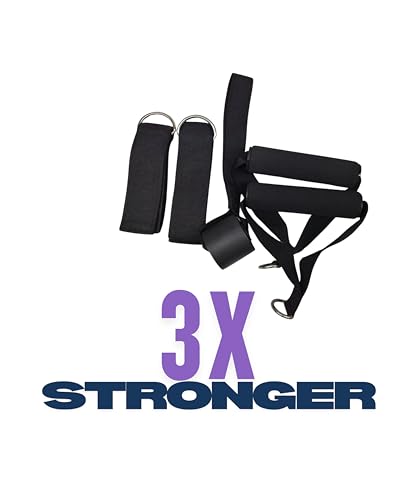 Resistance Bands Set with Handles – 11-Piece Exercise Bands Kit (Up to 150 lbs), Workout Bands with Door Anchor, Ankle Straps & Carry Bag for Home Gym, Strength Training & Physical Therapy